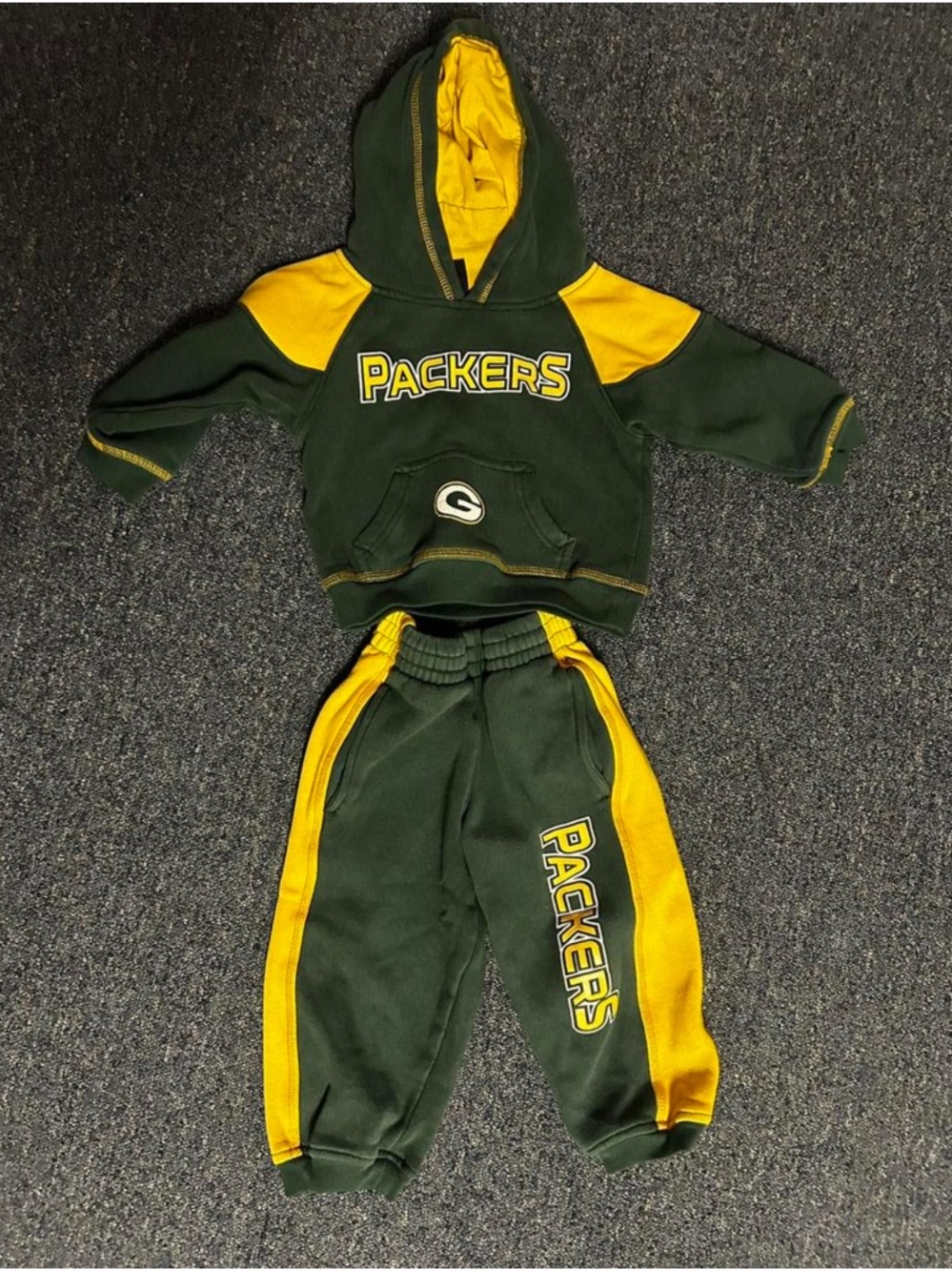 NFL Green and Yellow Packers Kids Matching Hoodie & Sweatpants Set